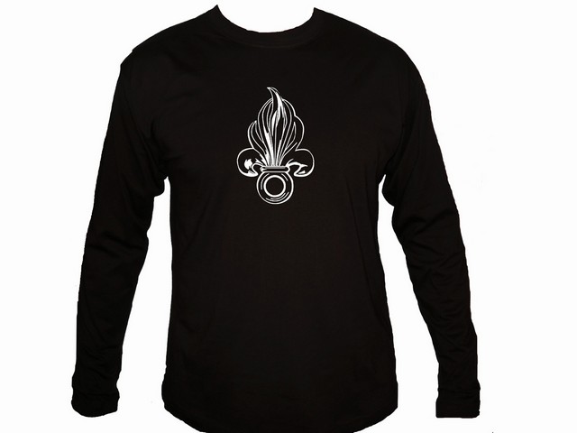 French legion emblem fleur de lis military sleeved t-shirt